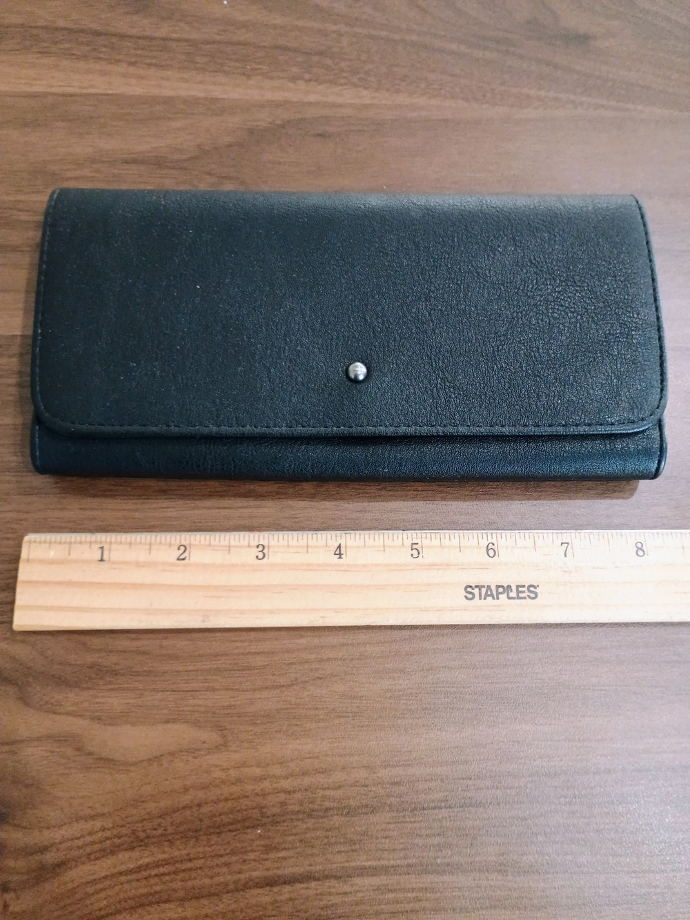 Classic Black Women's Long Wallet - Sleek Everyday Clutch - Picture 5 of 5